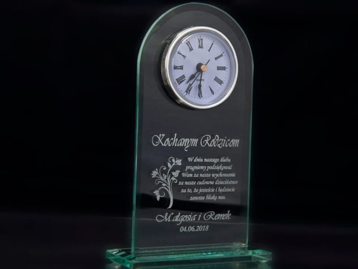 statuetka szklana - z Twoją dedykacją dla rodziców