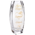Szklany wazon z grawerem – wyjątkowy prezent z życzeniami