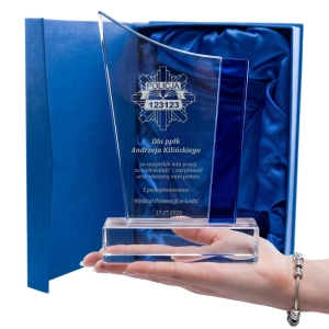 Prezent Dla Policjantki Policjanta emerytura koniec służby Awans Pamiątka ODZNAKA - 0104