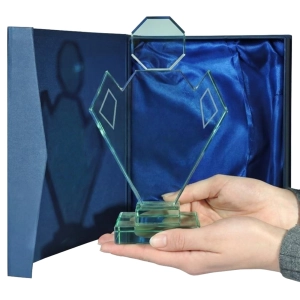 Statuetka Szklana Puchar z Grawerem Laserowym – Personalizowana Nagroda Sportowa, Trofeum, Prezent dla Zwycięzcy, Turniej, Zawody - 0106