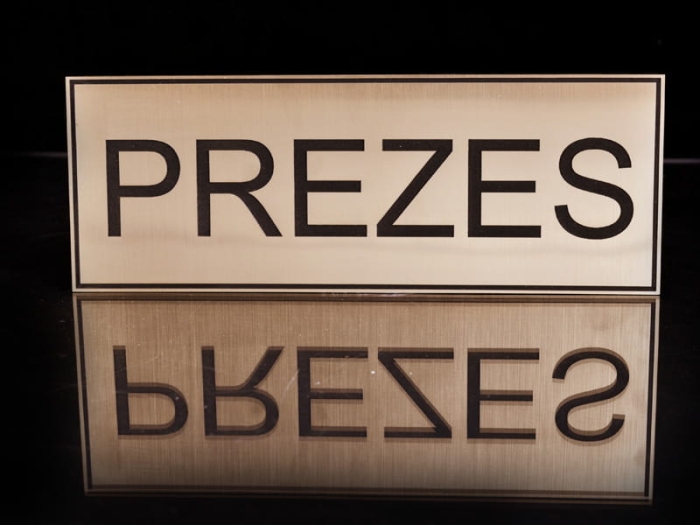 Grawerowana tabliczka informacyjna na drzwi  do domu i biura złota srebrna lodz łódź Bardzo duża