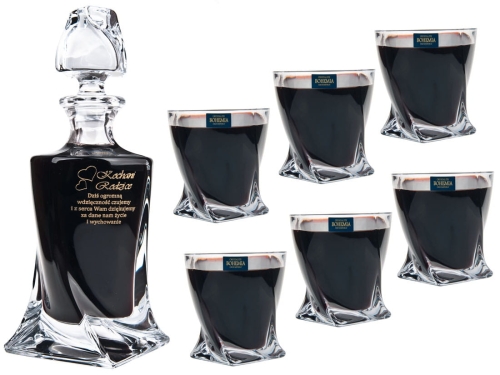 piękna, kryształowa karafka z wybranym przez Ciebie grawerem