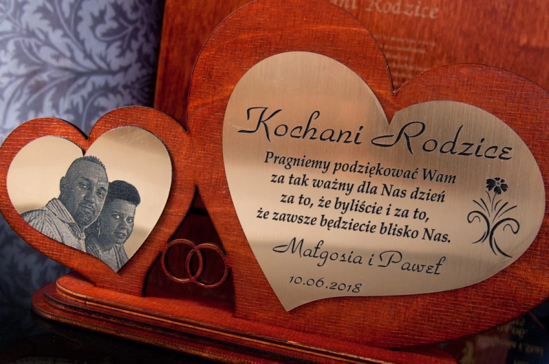 Statuetka grawerowana podziękowanie dla rodziców chrzestnych dziadków świadkow prezent na rocznicę ślubu urodziny jubileusz