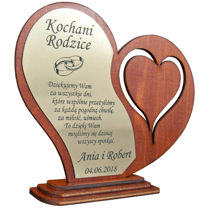 statuetka w kształcie serca -  idealna na podziękowanie
